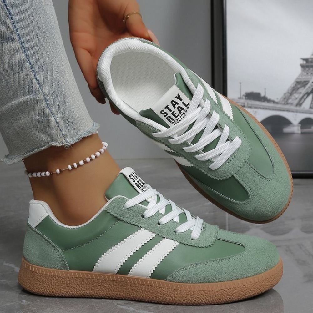 Vans Shoes Old Skool - 軽量で快適なスニーカー女性のためのファッションストライプレースアップスポーツシューズ女性カジュアル通気性グリーンスニーカープラスサイズ