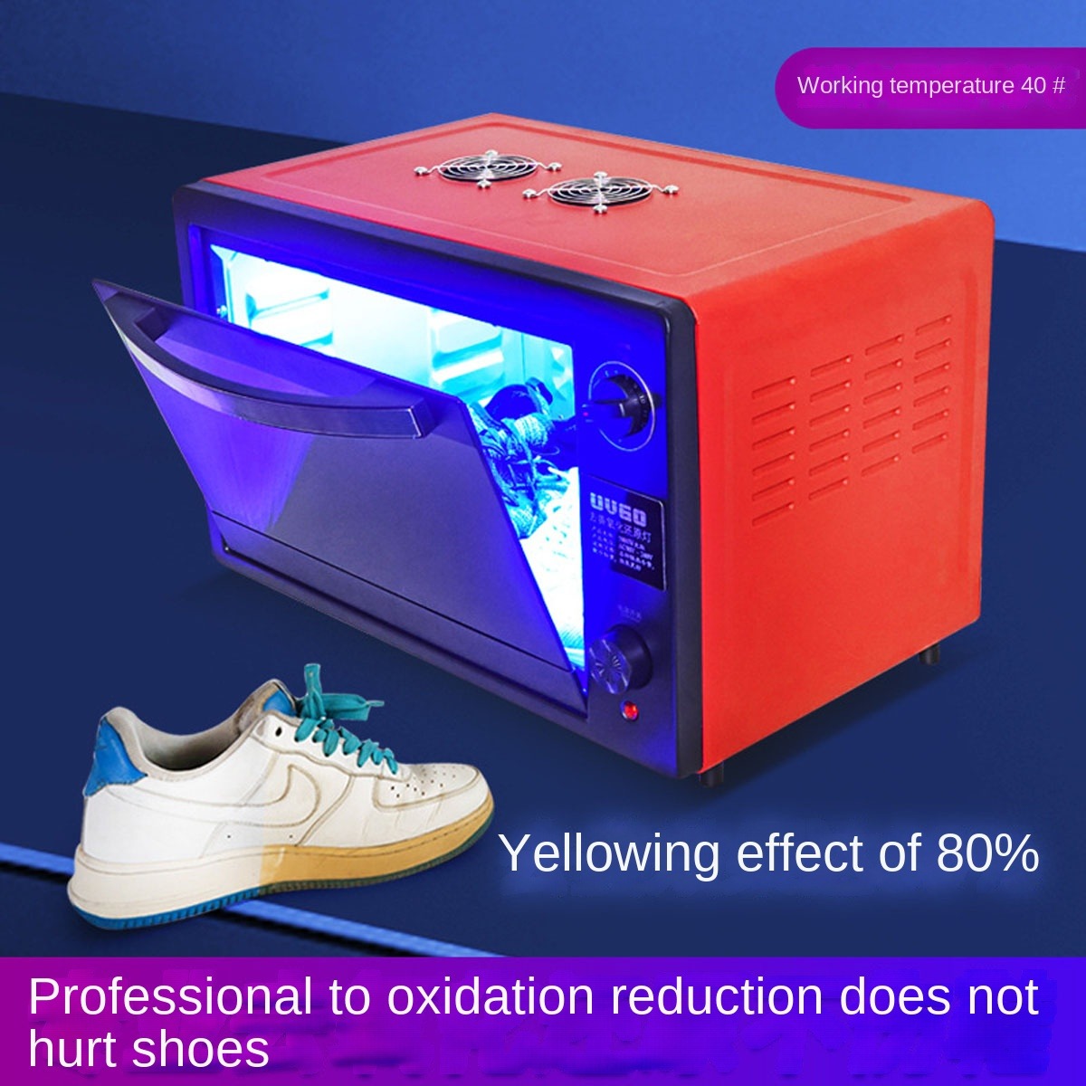 Uv Sole Oxidation - 靴ランプ用LEDライト機ボックス,ガラス靴,イエロー,ウォームホワイト,オリジナル