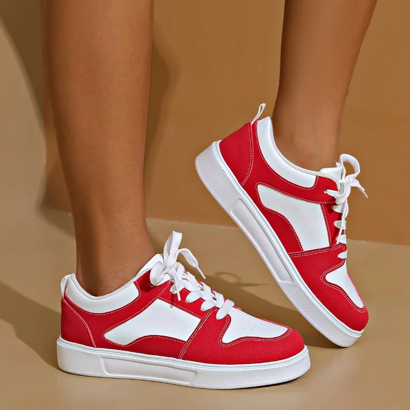 Vans Shoes Old Skool - 女性用レザースケートシューズ,快適なスケートシューズ,白,赤,フラット,カジュアル,スポーツ,ラージサイズ42, 2024