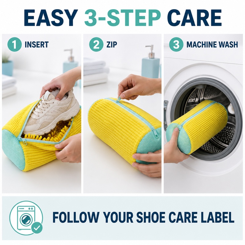 円筒形靴洗いバッグ、型崩れ防止スニーカープロテクター、ポリエ - Sneaker Care のレビューと価格